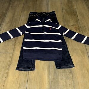 Polo Ralph Lauren outfit size 5 boys Hampton jeans and vintage pull over